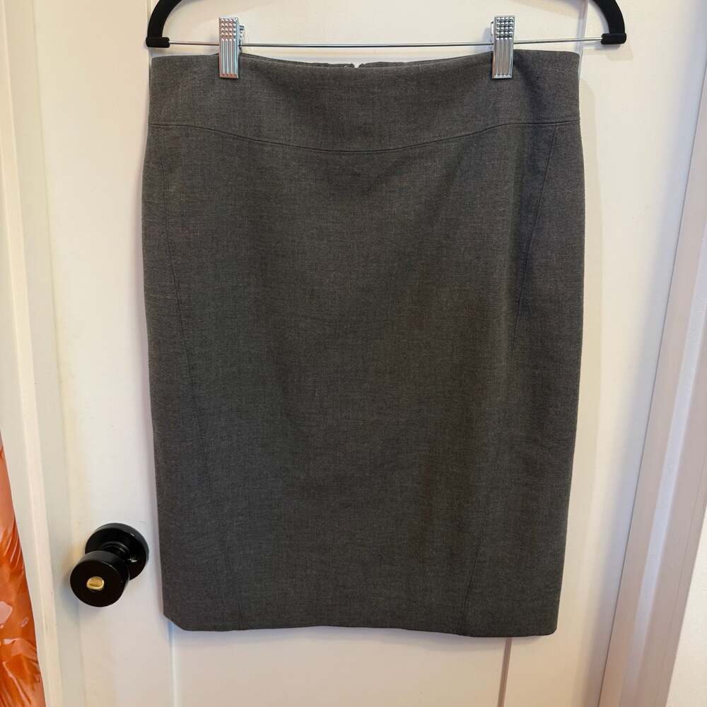 LOFT Gray Pencil Work Skirt Size 8